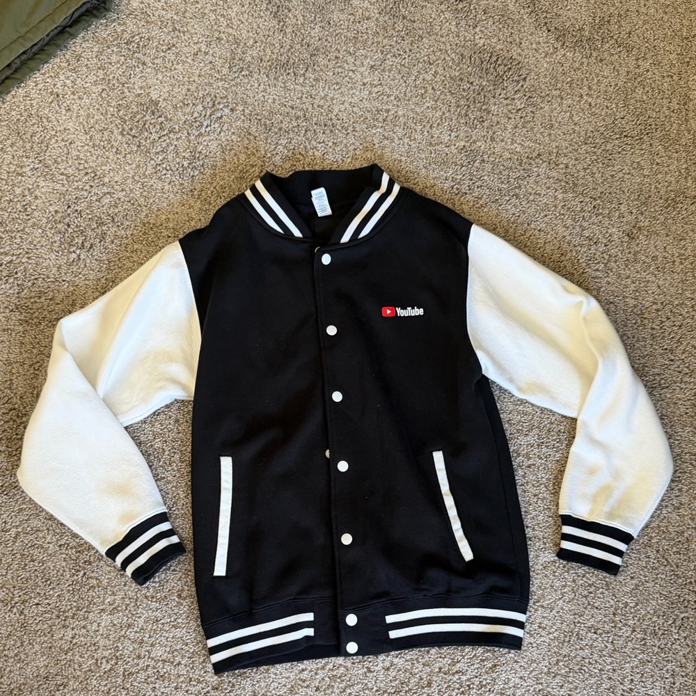 Vintage YouTube Jacket Black Varsity Jacket Official YouTube Merch Unisex size M